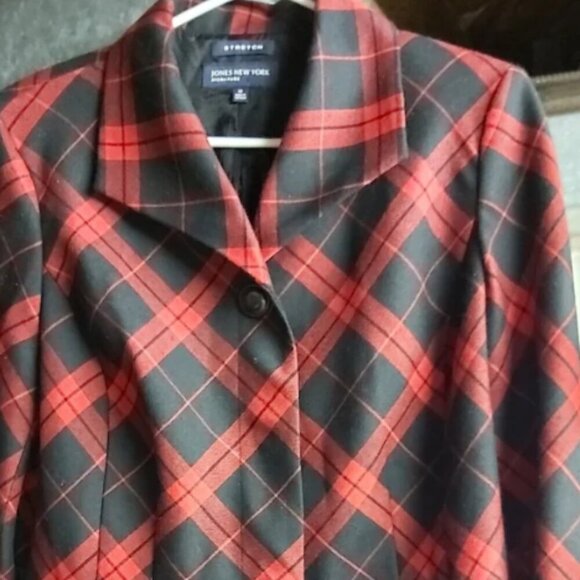 Jones New York plaid jacket, size 12 - Picture 2 of 3